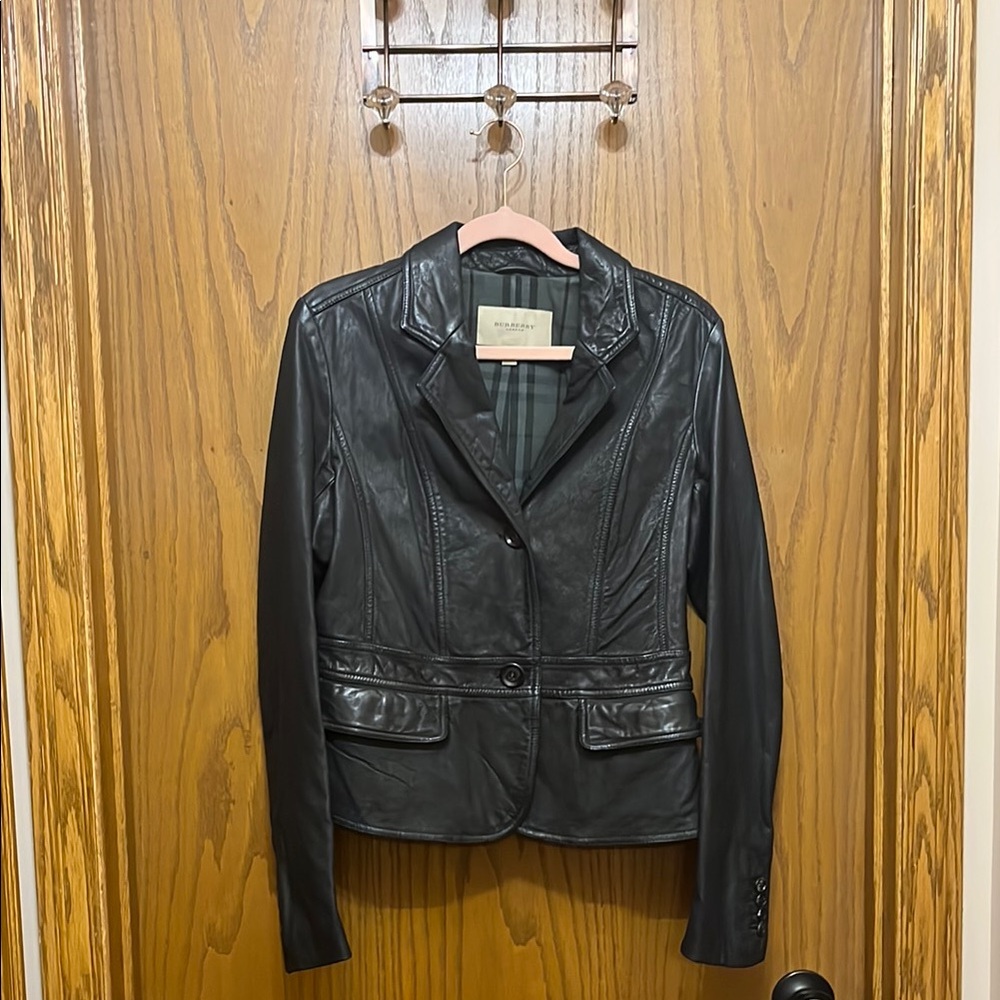 Burberry Women's Black Leather Jacket